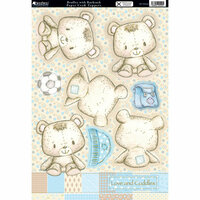 Kanban Crafts - Patchwork Pals Collection - Die Cut Punchouts with Foil Accents - Bradley with Rucksack