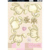 Kanban Crafts - Patchwork Pals Collection - Die Cut Punchouts with Foil Accents - Mollie on Buffet