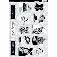 Kanban Crafts - Shabby Chic Collection - Die Cut Punchouts with Foil Accents - Dress-Up - Black