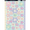 Kanban Crafts - Seasons Collection - Die Cut Punchouts with Foil Accents - Spring - Flowers Aqua