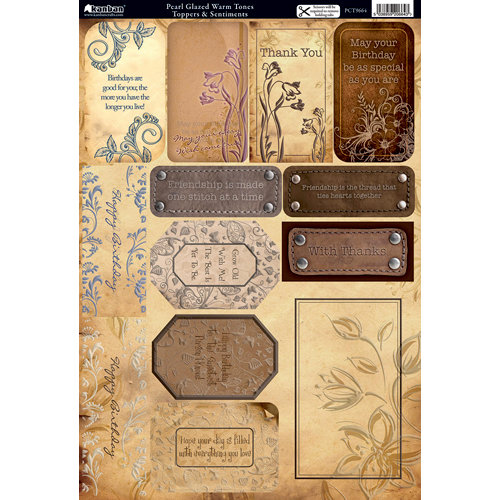 Kanban Crafts - Vintage Collection - Die Cut Punchouts with Gloss Accents - Warm Tones