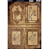 Kanban Crafts - Vintage Collection - Die Cut Punchouts with Gloss Accents - Ornate Vintage Frames - Brown