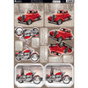 Kanban Crafts - All About Him Collection - Die Cut Punchouts and 8 x 12 Patterned Cardstock - Hot Wheel Classics