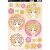 Kanban Crafts - Mitford Collection - Die Cut Punchouts with Foil Accents - Bella Ladies - Pink