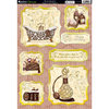 Kanban Crafts - All About Her Collection - Die Cut Punchouts and 8 x 12 Patterned Cardstock - Mocha Boudoir
