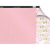 Kanban Crafts - Shabby Chic Collection - 12 x 12 Double Sided Patterned Cardstock with Coordinating Strip - Chic Dots - Pink