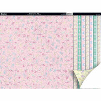 Kanban Crafts - Seasons Collection - 12 x 12 Double Sided Patterned Cardstock with Coordinating Strip - Spring Leaves - Pink