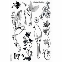 Kanban Crafts - Birds of Paradise Collection - Clear Acrylic Stamps - Birds of Paradise