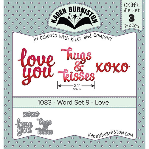 Karen Burniston - Craft Dies - Word Set 09 - Love