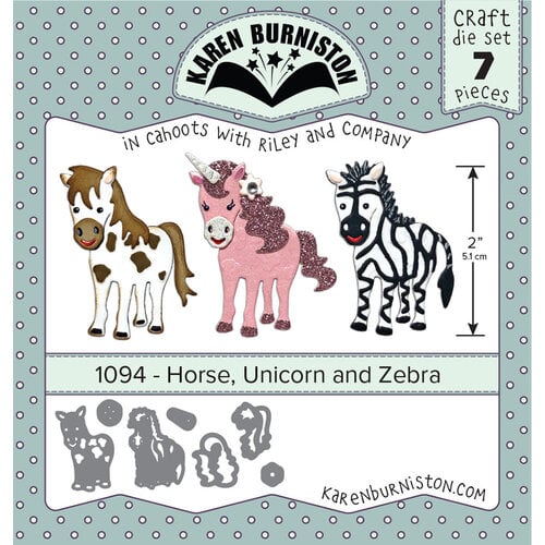 Karen Burniston - Craft Dies - Horse Unicorn and Zebra