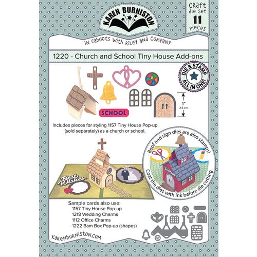 Karen Burniston - Stamping Dies - Church and School Tiny House Add-Ons