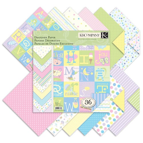 K and Company - Baby Collection - 12 x 12 Designer Paper Pad - Snuggle Bug