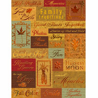 K and Company - Fall Collection by Tim Coffey - Embossed Stickers - Words