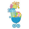 K and Company - Baby Collection - Deluxe Grand Adhesions Stickers - Carriage and Presents, CLEARANCE