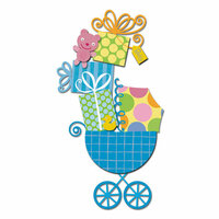 K and Company - Baby Collection - Deluxe Grand Adhesions Stickers - Carriage and Presents, CLEARANCE