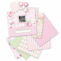 K and Company - Little House Collection - 12 x 12 Boxed Scrapbook Kit - Baby Girl