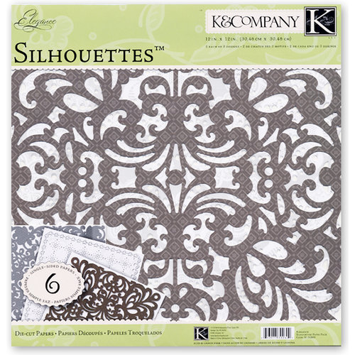 K and Company - Elegance Collection - 12 x 12 Silhouettes Die Cut Paper Pack