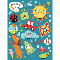 K and Company - Spaghetti Collection - Grand Adhesions Stickers with Varnish Accents - Icons, CLEARANCE