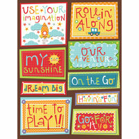 K and Company - Spaghetti Collection - Grand Adhesions Stickers with Varnish Accents - Word, CLEARANCE