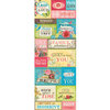 K and Company - Serendipity Collection - Embossed Stickers - Words, CLEARANCE