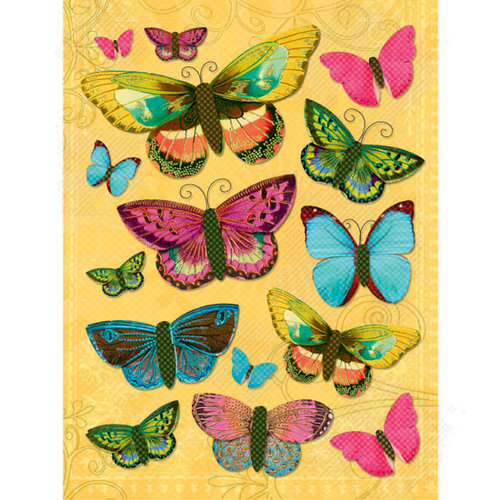 K and Company - Serendipity Collection - Grand Adhesions Stickers - Butterfly, CLEARANCE