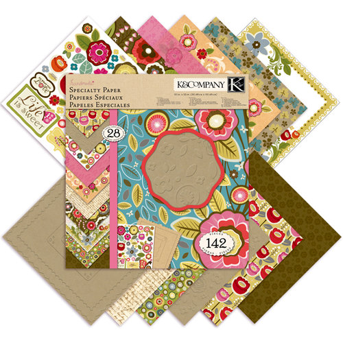 K and Company - Handmade Collection - 12 x 12 Specialty Paper Pad - Cara Marie