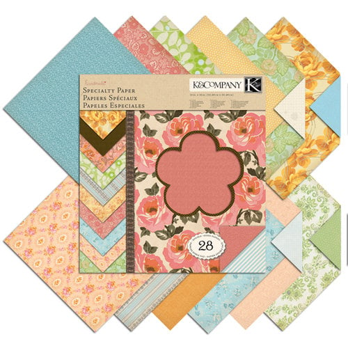 K and Company - Handmade Collection - 12 x 12 Specialty Paper Pad - Garnish