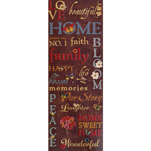 K and Company - Blossomwood Collection by Tim Coffey - Embossed Stickers - Words