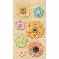 K and Company - Handmade Collection - Mini Accents - Stitched Floral, CLEARANCE