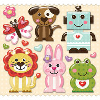 K and Company - Ka-Zoo Valentine Collection - Layered Clearly Yours - Animals, CLEARANCE