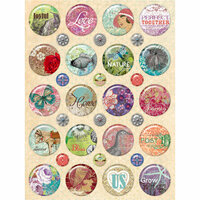 K and Company - Jubilee Collection - Clearly Yours - Epoxy Stickers with Glitter Accents - Icons, CLEARANCE
