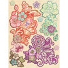 K and Company - Jubilee Collection - Grand Adhesions Stickers with Foil and Gem Accents - Floral, CLEARANCE
