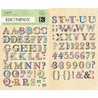 K and Company - Jubilee Collection - Die Cut Stickers with Foil Accents - Alphabet, CLEARANCE