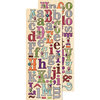 K and Company - Jubilee Collection - Adhesive Chipboard with Foil and Gem Accents - Alphabet, CLEARANCE