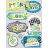 K and Company - PoppySeed Collection - Grand Adhesions Stickers with Foil and Gem Accents - Word Tags, CLEARANCE