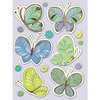 K and Company - PoppySeed Collection - Grand Adhesions Stickers with Glitter Accents - Butterfly Paisley, CLEARANCE
