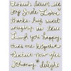 K and Company - PoppySeed Collection - Clearly Yours - Epoxy Stickers with Glitter Accents - Words, CLEARANCE
