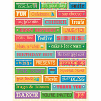 K and Company - Confetti Collection - Pillow Stickers - Word, CLEARANCE