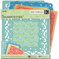 K and Company - Confetti Collection - 12 x 12 Silhouettes Die Cut Paper Pack with Glitter Accents