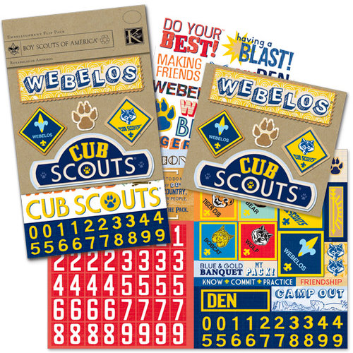 K and Company - Boy Scouts of America Collection - Embellishment Flip Pack - Cub Scout, CLEARANCE