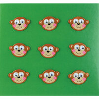 K and Company - Brads with Googly Eyes Accents - Monkey, CLEARANCE