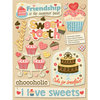 K and Company - Handmade Collection - Grand Adhesions Stickers - Sweet Friends