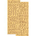 K and Company - Handmade Collection - Adhesive Chipboard - Woodgrain Alphabet