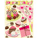 K and Company - Confetti Collection - Grand Adhesions with Glitter and Gem Accents - Birthday