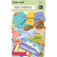 K and Company - Happy Trails Collection - Die Cut Cardstock - States, CLEARANCE