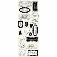 K and Company - Forever Yours Collection - Adhesive Chipboard - Wedding Titles, CLEARANCE