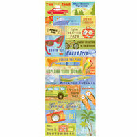 K and Company - Happy Trails Collection - Embossed Stickers - Words, CLEARANCE