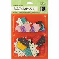 K and Company - Layered Accents with Glitter Accents - Cupcake, CLEARANCE