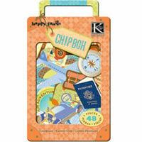 K and Company - Happy Trails Collection - Chipboard Box - Words and Icons, CLEARANCE