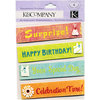 K and Company - 3 Dimensional Stickers with Glitter and Gem Accents - Party Phrases